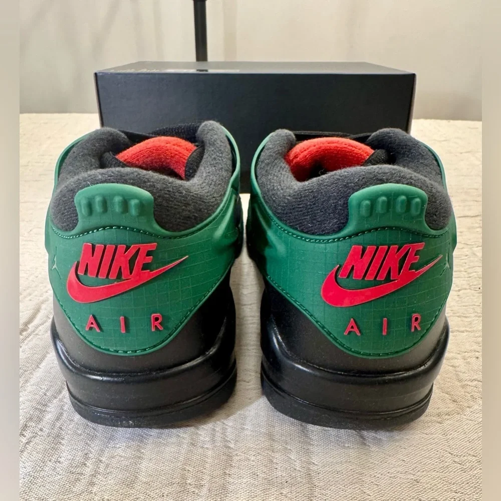 Brand new! Big Kids' Air Jordan 4RM Black/Gorge Green/Varsity Red, sz 7y - Picture 3 of 8